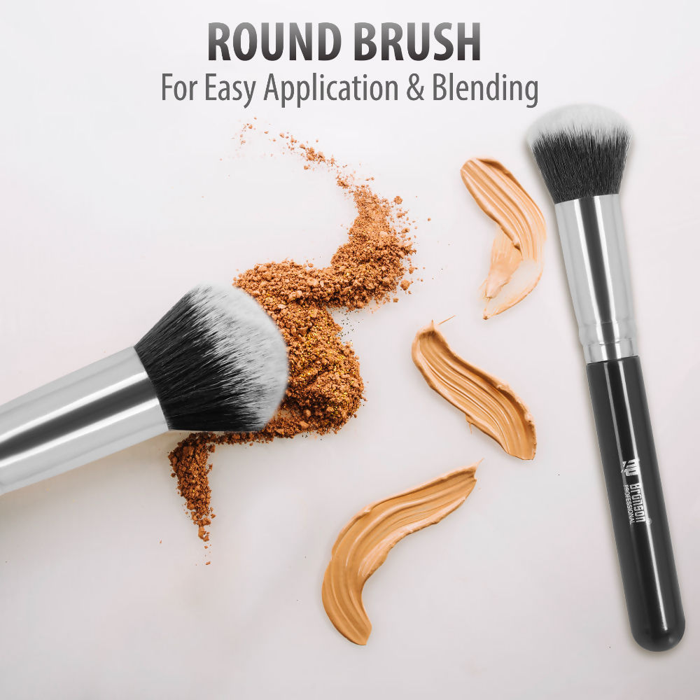 Bronson Professional Foundation Brush for Liquid Cream Powder Makeup Blending Black