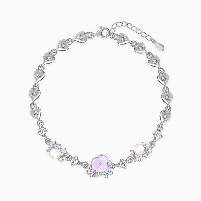 Silver Heart Grace Bracelet