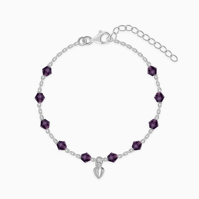 Silver Colourful Beads Bracelet