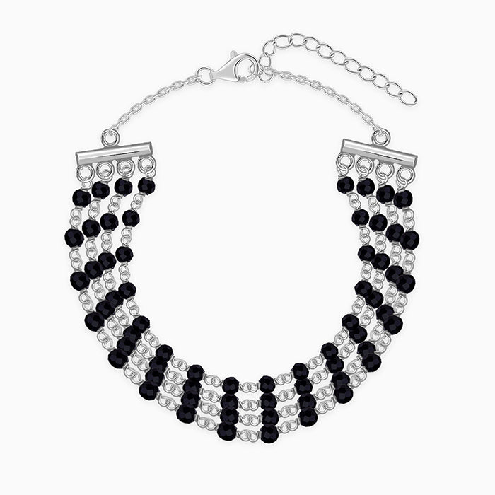 Silver Nocturnal Flow Layred Bracelet