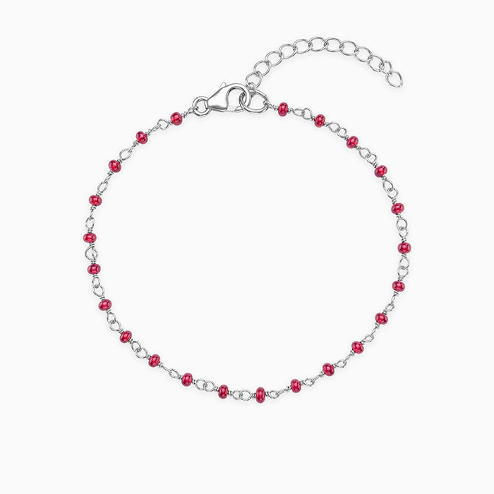 Silver Rosette Glow Bracelet