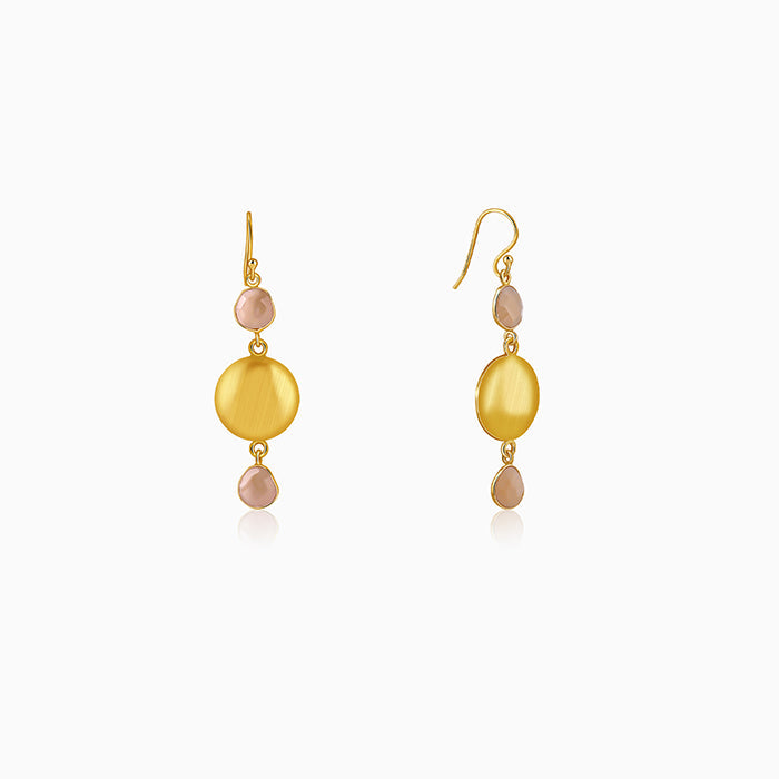 Golden Moonbeam Glow Dangler Earrings