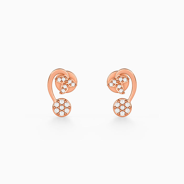 Rose Gold Serelle Stud Earrings