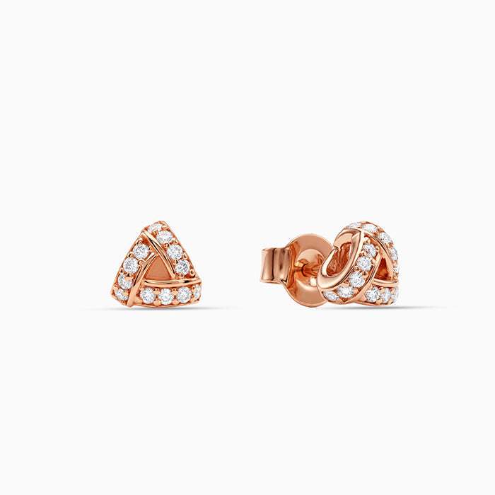 Rose Gold Twisted Beauty Studs