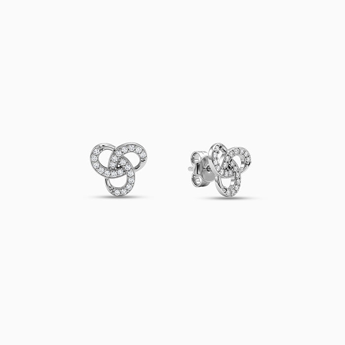 Silver Sparkle Stories Studs