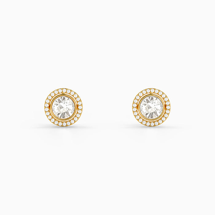 Golden Rivelle Stud Earrings