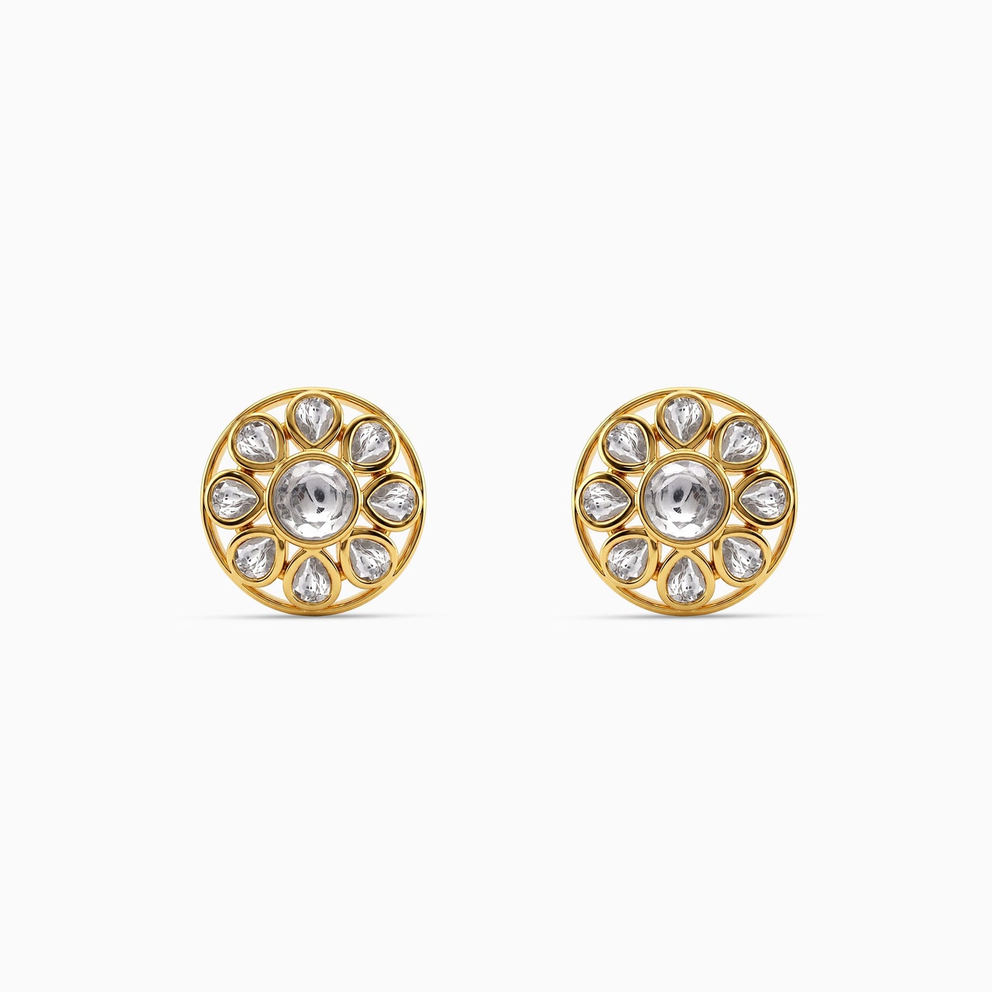 Golden Nerida Stud Earrings