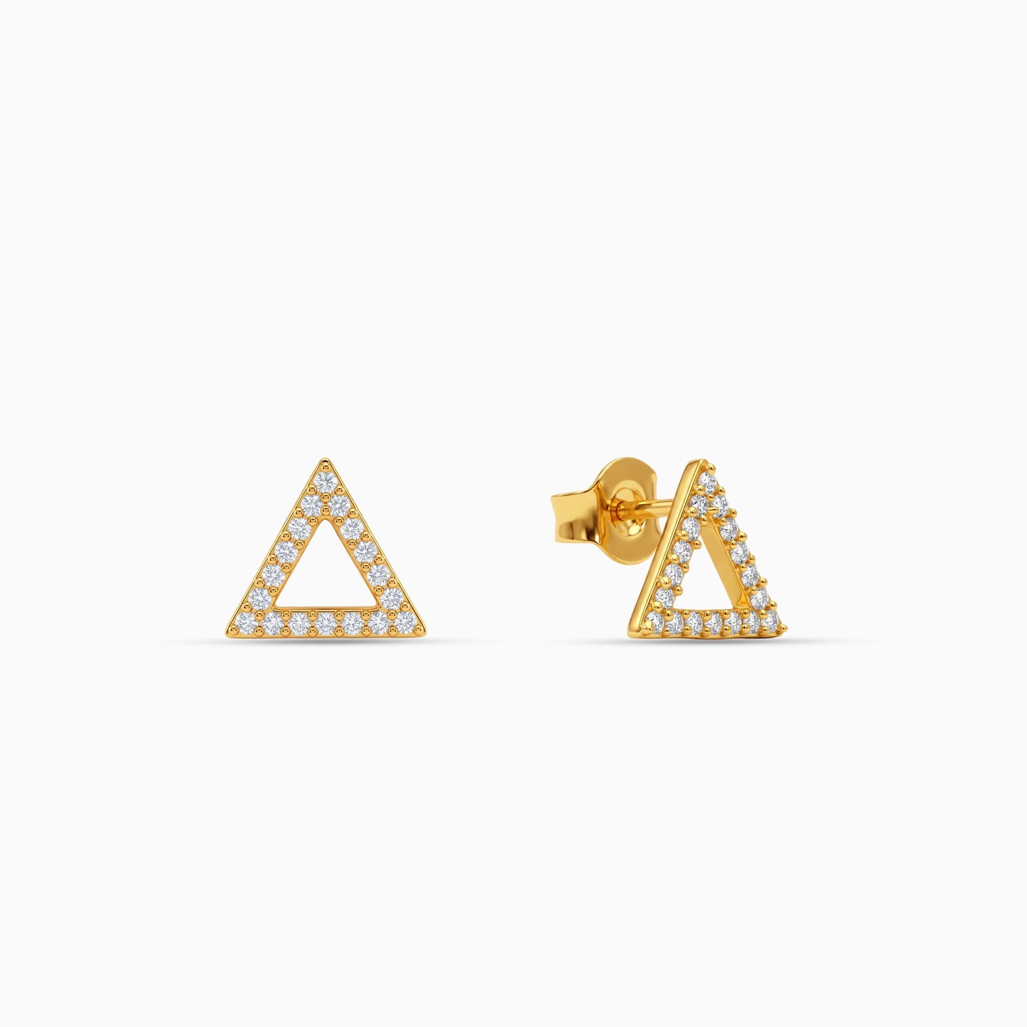 Golden Delta Spark Stud Earrings