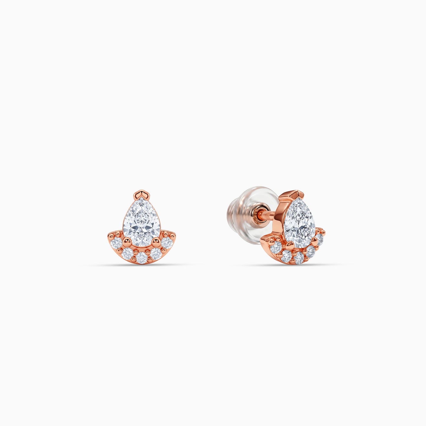 Rose Gold Amelia Stud Earrings