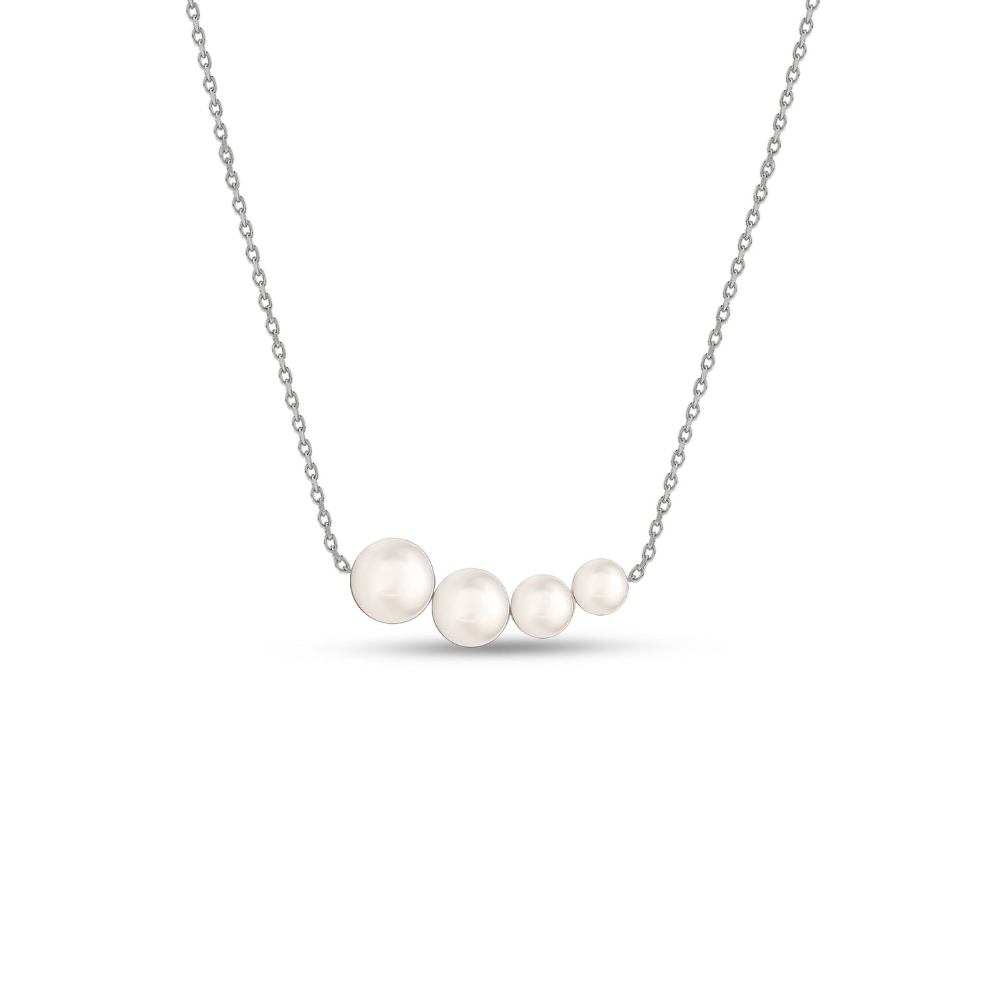 Silver Amanda Pearl Necklace