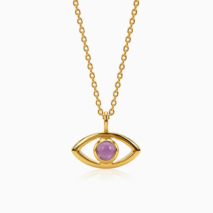 Golden Bigg Boss Eye Pendant With Link Chain