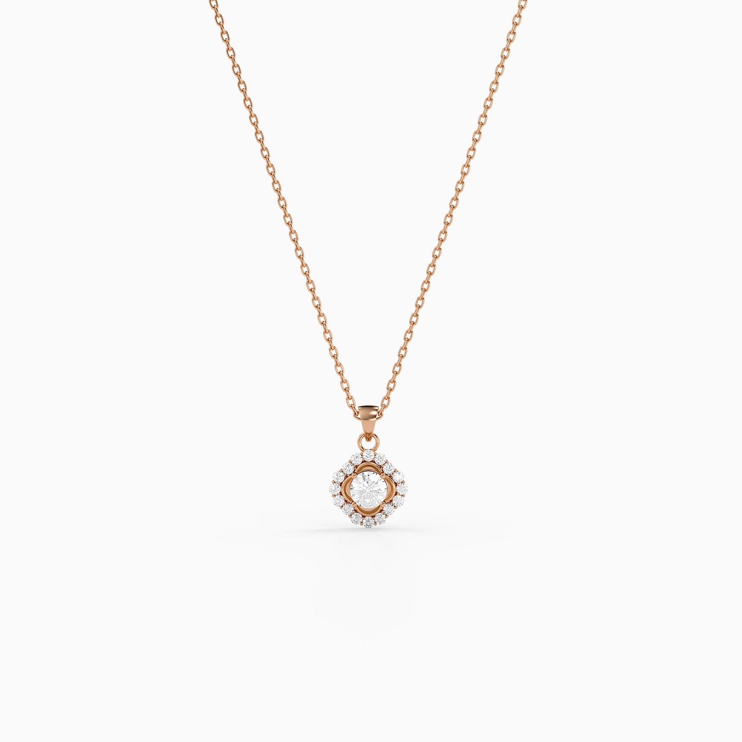 Rose Gold Lumisse Pendant with Link Chain