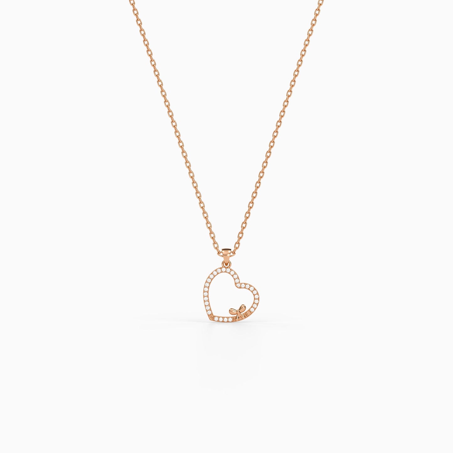 Rose Gold Evadia Pendant with Link Chain