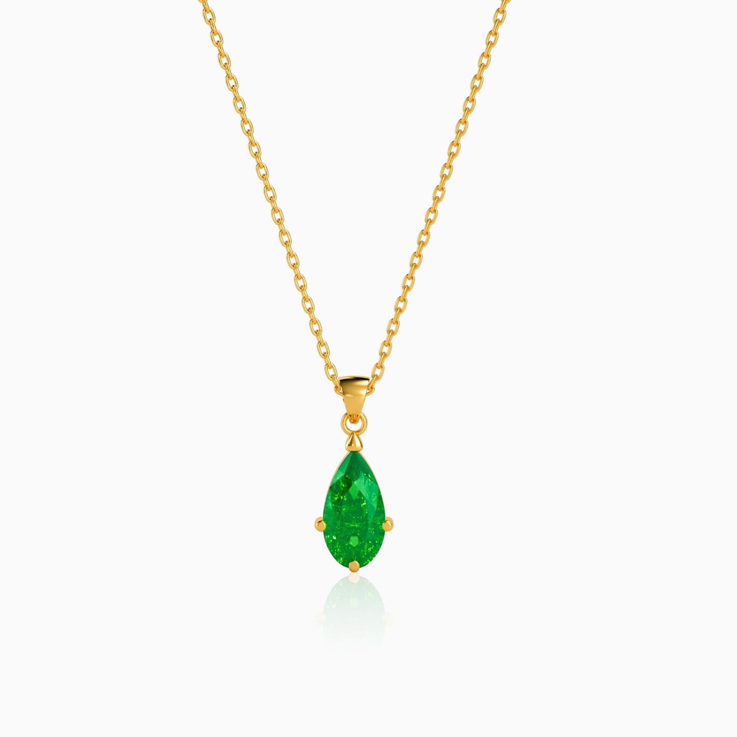Golden Anubandh Pendant with Link Chain