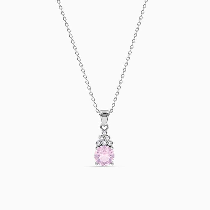 Silver Pretty Drip Pendant With Link Chain