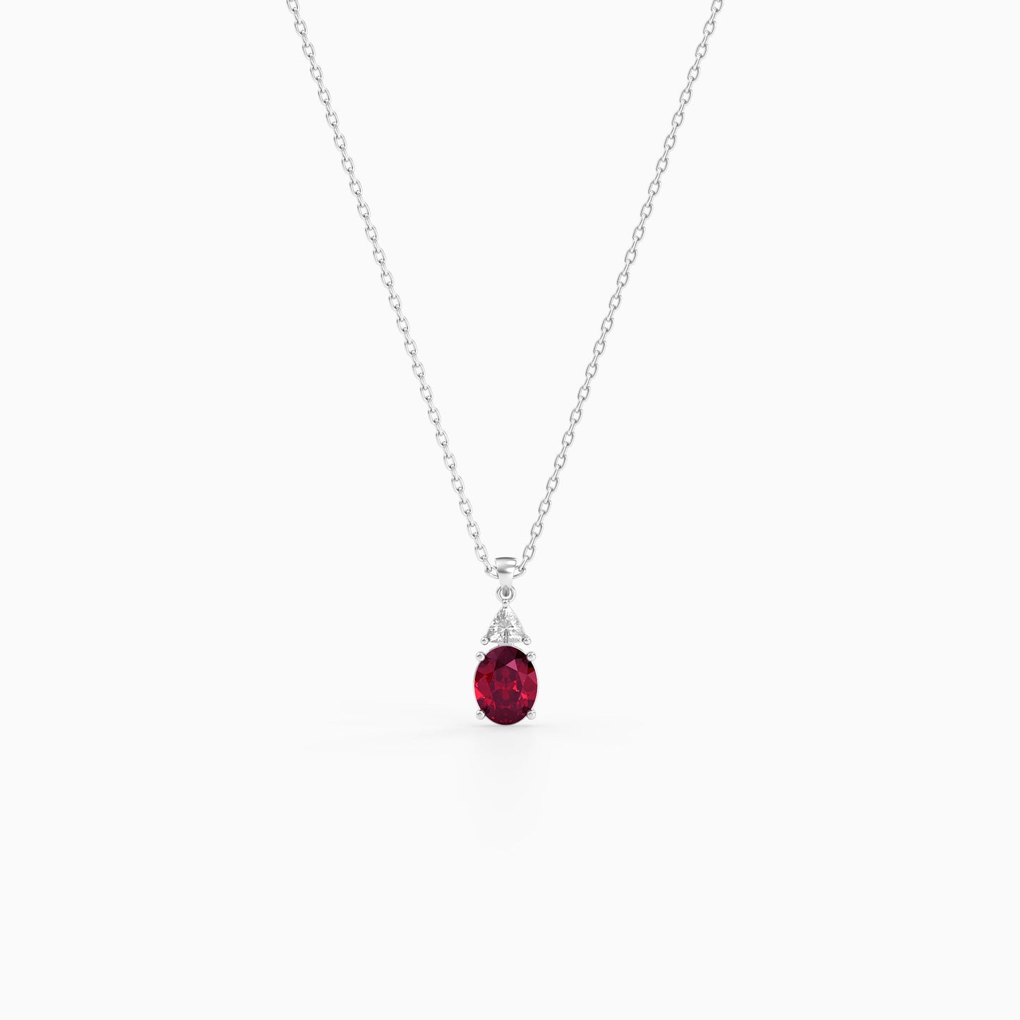 Silver Claret Pendant With Link Chain