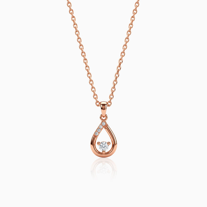 Rose Gold Calviera Pendant With Link Chain