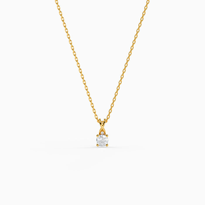Golden Velvet Radiance Pendant with Link Chain