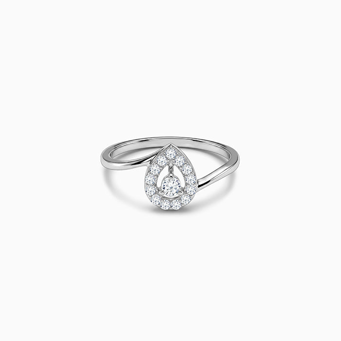 Silver Sunlit Leaf Ring (Size 12)