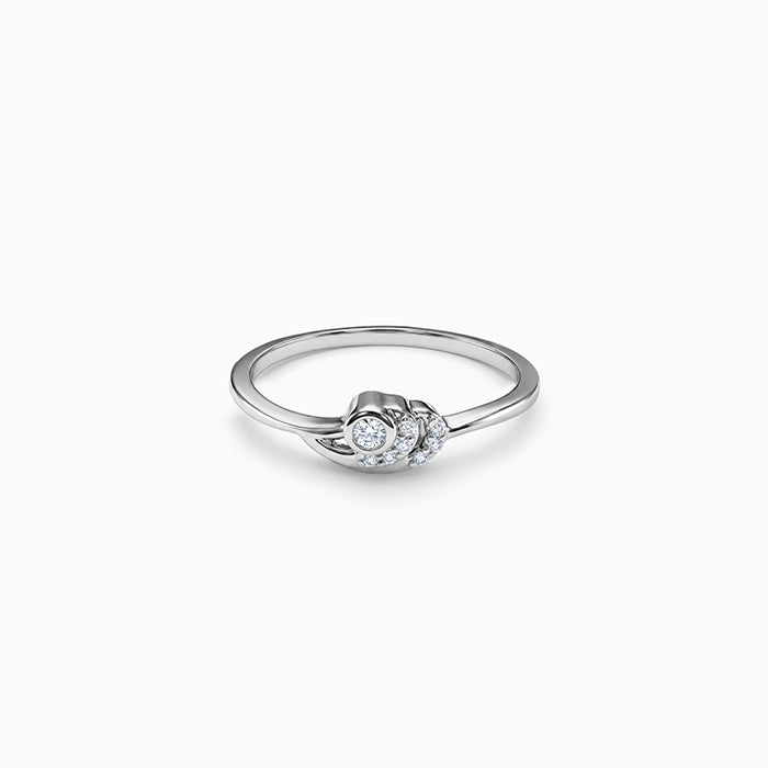 Silver Eclipse Twist Ring (Size 12)