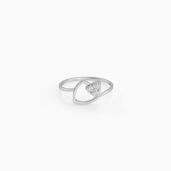 Silver Edge Gleam Ring (Size 12)
