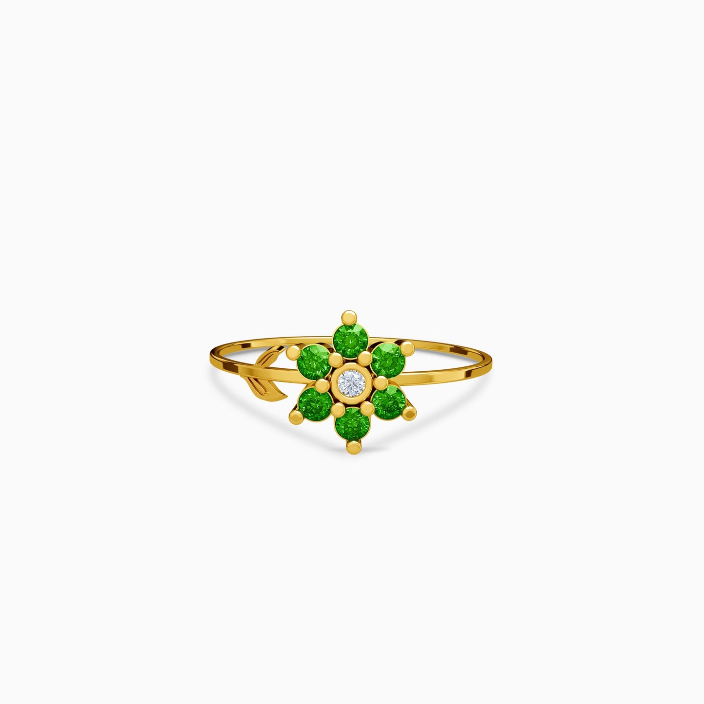 Golden Viridia Blossom Ring (Size 12)