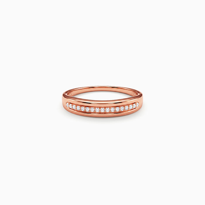 Rose Gold Relaxed Shine Ring (Size 12)