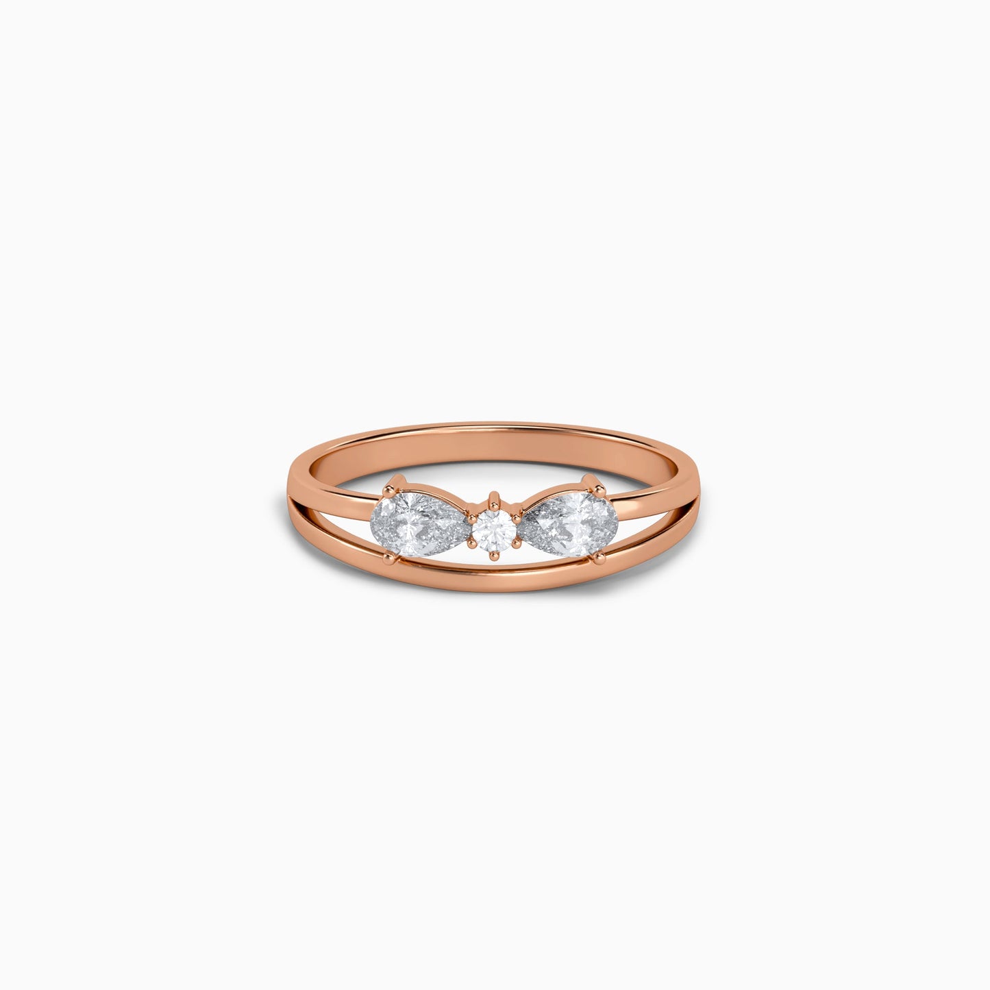 Rose Gold Tria Ring (Size 12)