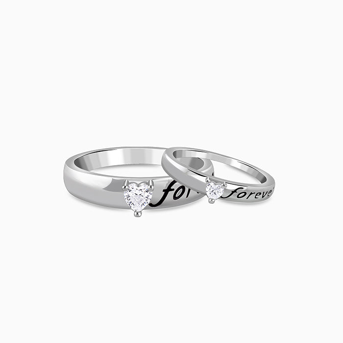 Silver Forever Kind Couple Rings