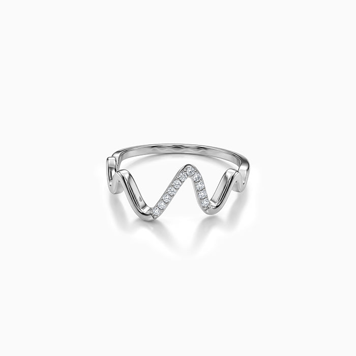 Silver Cardiogram Ring (Size 12)