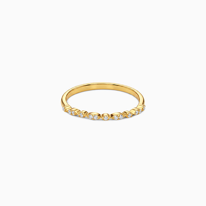 Golden Dainty Sparkle Ring (Size 12)