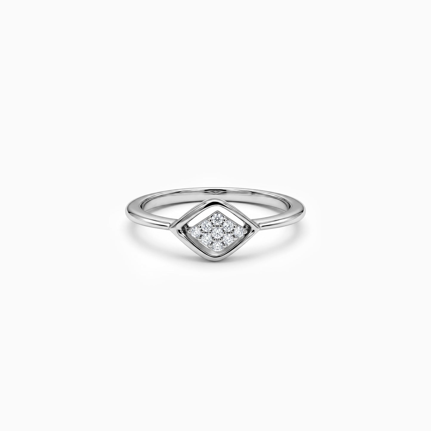 Silver Lyra Geometric Ring (Size 12)