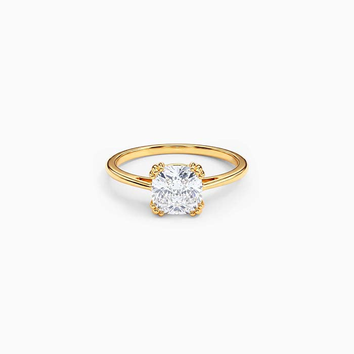 Golden Solitaire Princess Ring (Size 12)