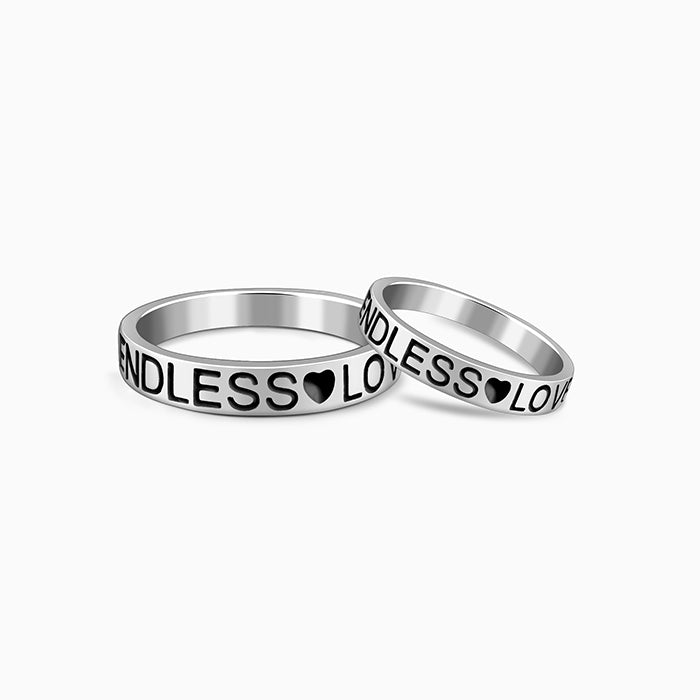 Silver Endless Love Couple Rings