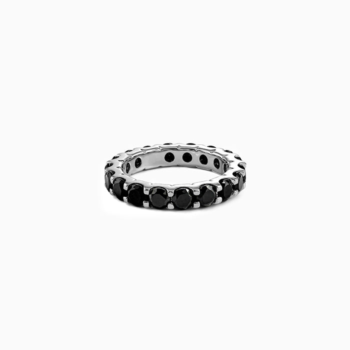 Silver Orbit Stone Ring (Size 12)