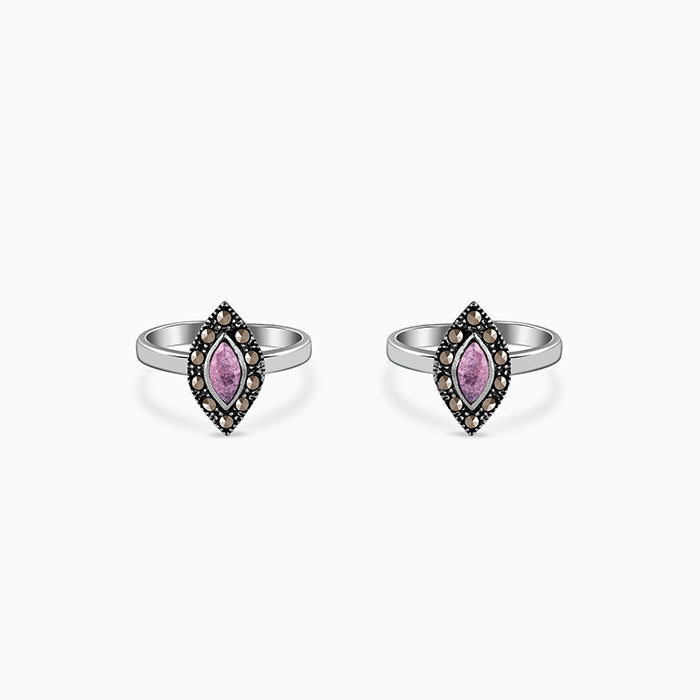 Oxidised Silver Aashi Toe Rings