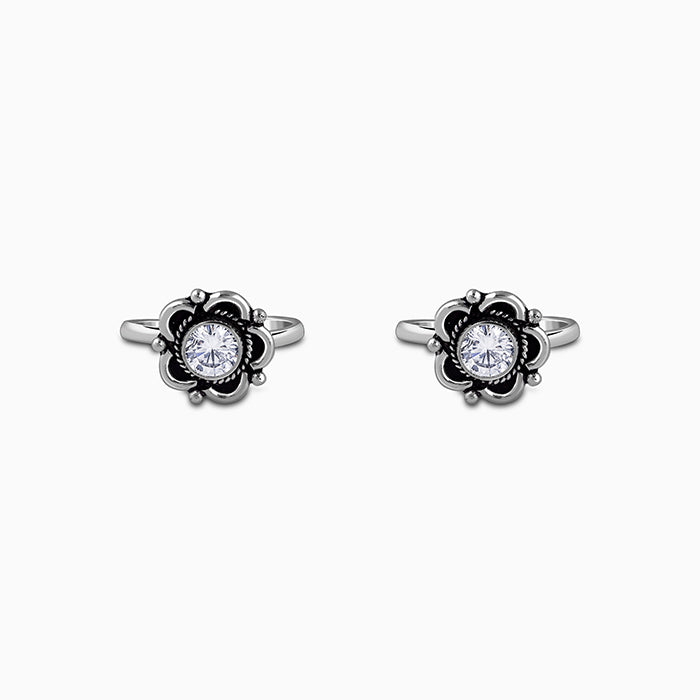 Oxidised Silver Aweegna Toe Rings