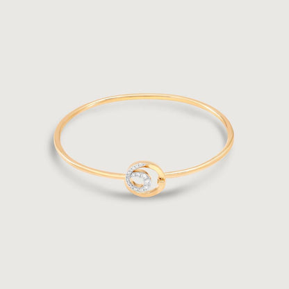 Chic Loop Diamond Bangle in 14K Yellow Gold, 0.189 ct