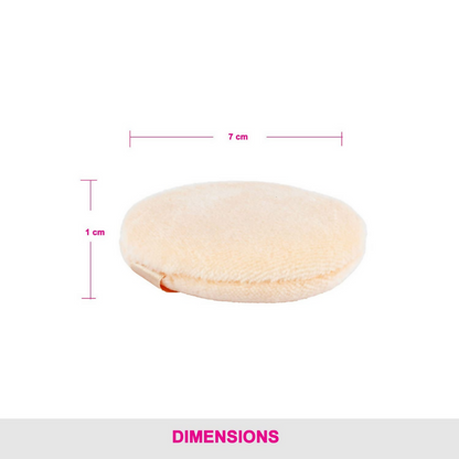 Vega Powder Puff Makeup Cotton Applicator & Foundation blender - Off White
