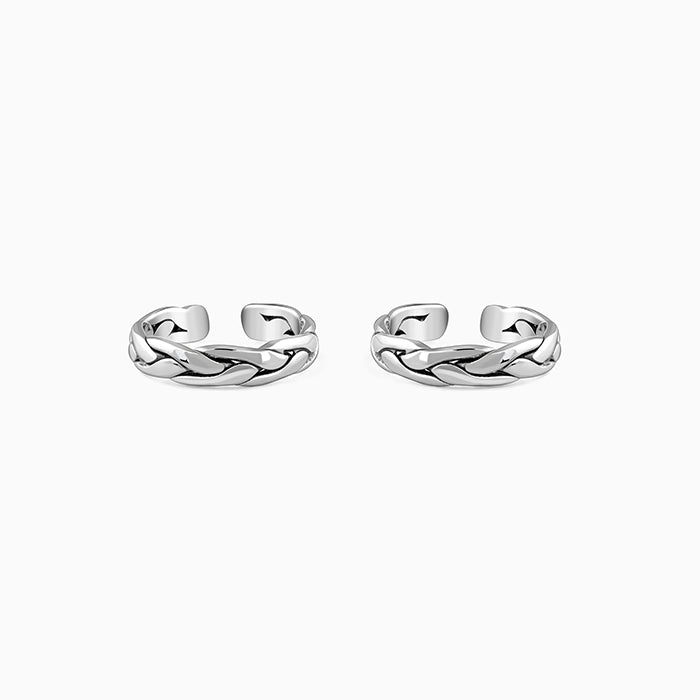 Oxidised Silver Aahana Toe Rings