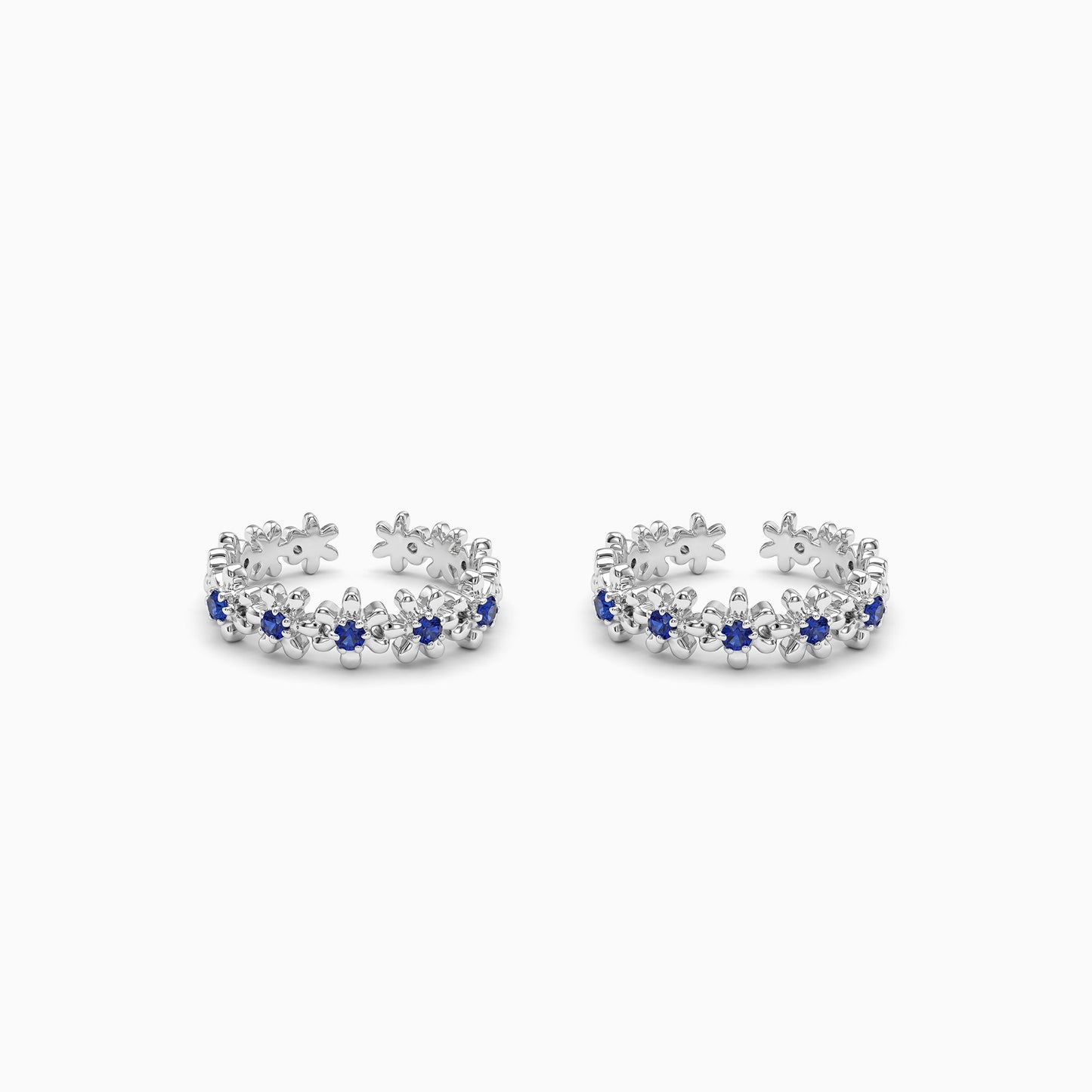 Silver Ragini Kali Toe Rings