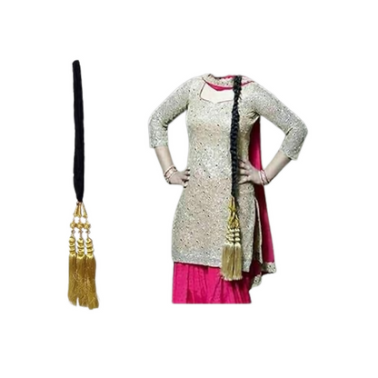VTN Women's Patiala Shahi Paranda/Parandi Traditional Hair Accessory Braid Tassles