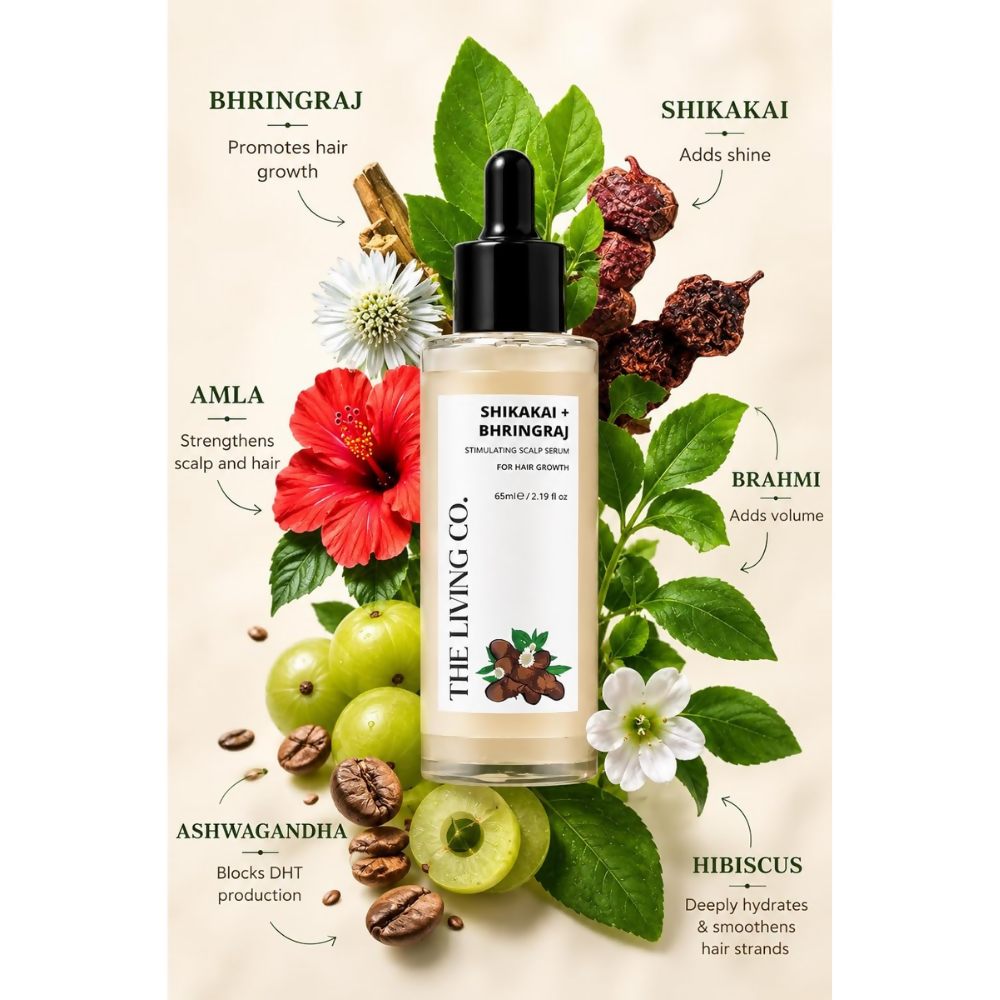 THE LIVING CO. Shikakai + Bhringraj Stimulating Scalp Serum