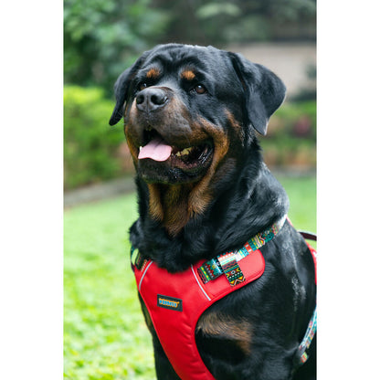 Waggety Adjustable Full Body Dog Harness - Comfortable Fit, Durable Polyester, Red