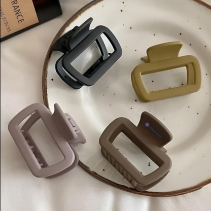 PACTIV Solid Color Matte Hollow Out Hair Claw Clips