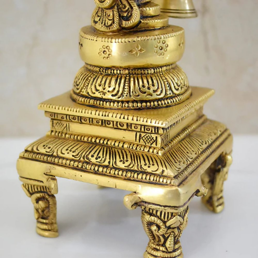 CraftVatika Brass Peacock Decorative Diya For Decoration