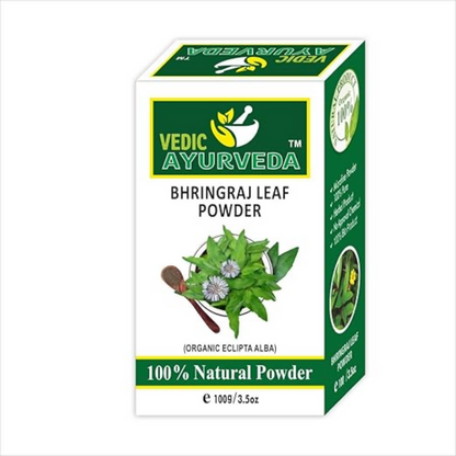 VedicAyurveda Heena Powder, Bhringraj & Indigo Powder
