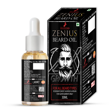 Zenius Beard Oil for Patchy Beard and Hair Growth