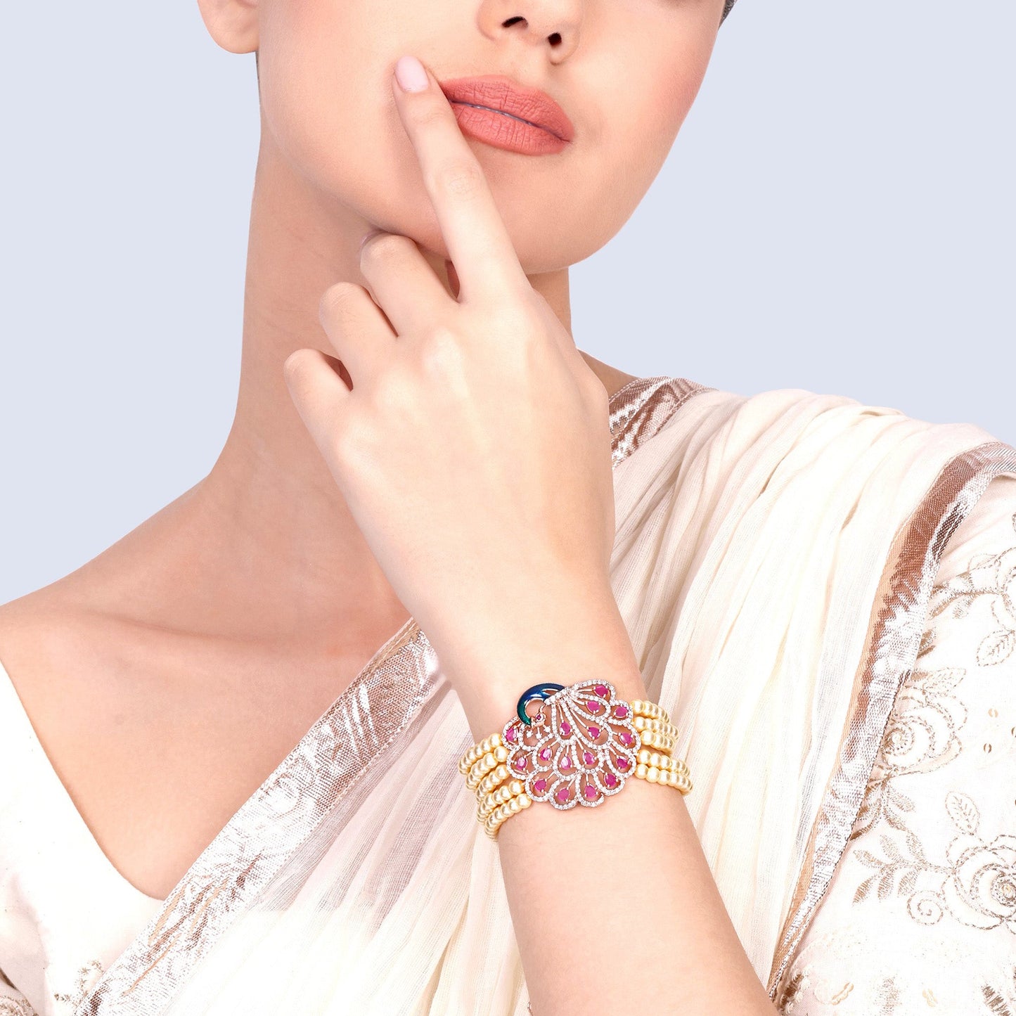 Ranjika – Morbagh Pearl Peacock Bracelet