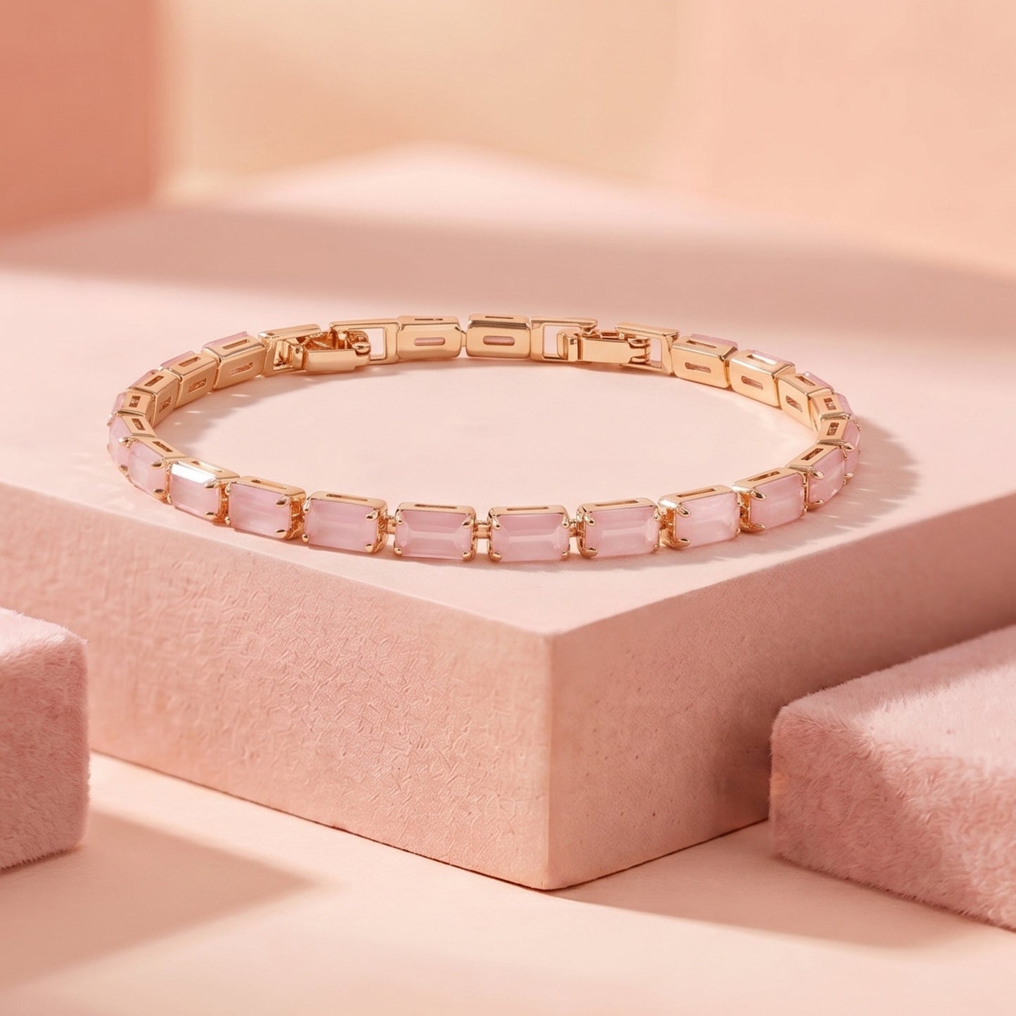 Mahin Majestic Mint Pink Bracelet